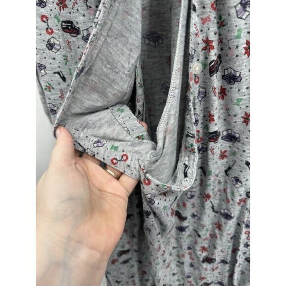 Savage X Fenty PJ Jumpsuit Women Large Grey It’s The Savage One Piece Holiday - Picture 7 of 14